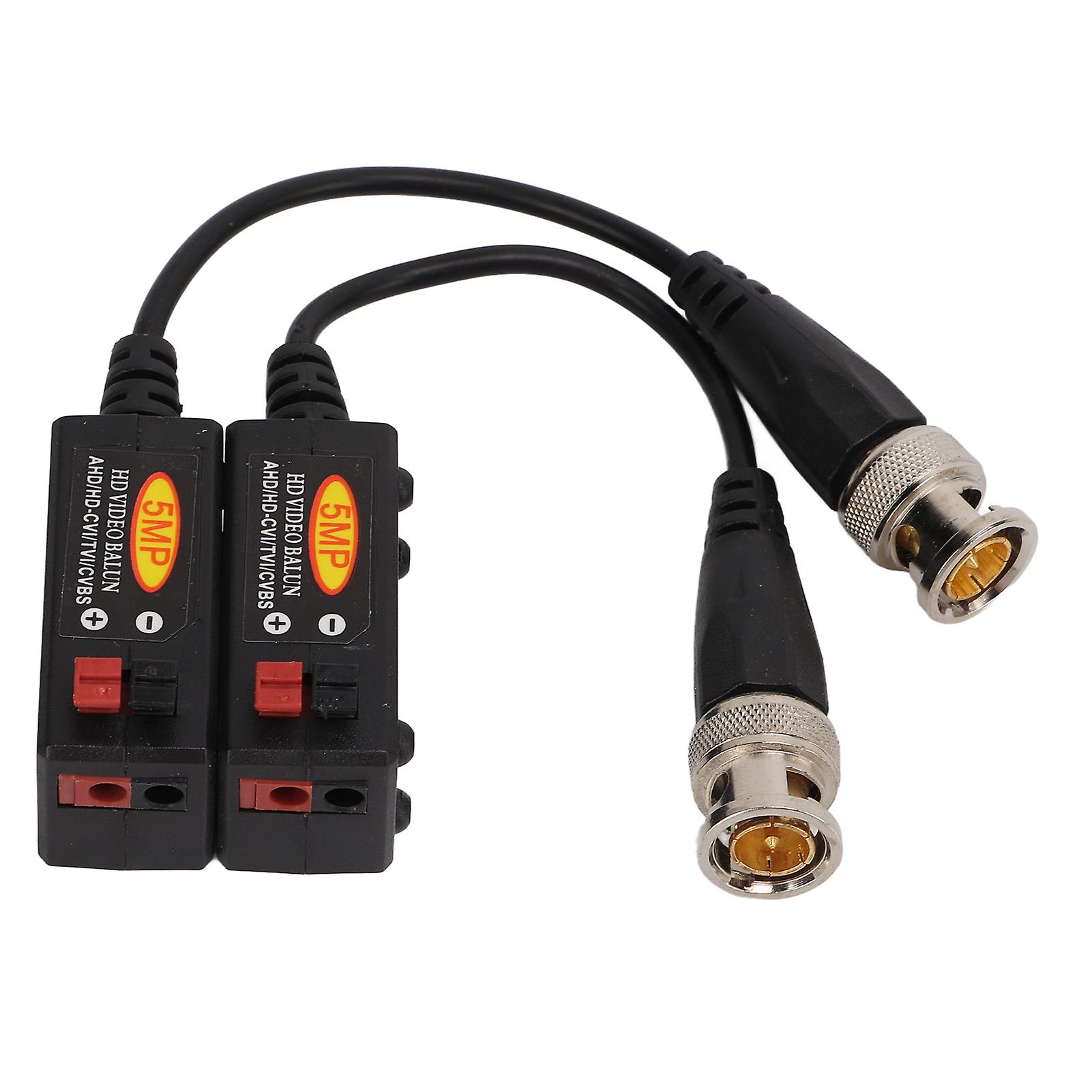 1 Pair HD Video Balun Transmitter 5MP 1 Channel CVI TVI AHD Transceiver for Security Camera System
