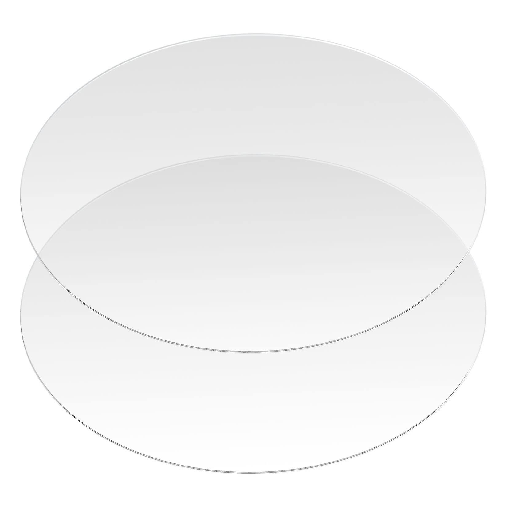 2 Pcs Circle Acrylic Sheets Clear Acrylic Plastic Disc Round Acrylic Panel Circle Blanks Sheets Sign