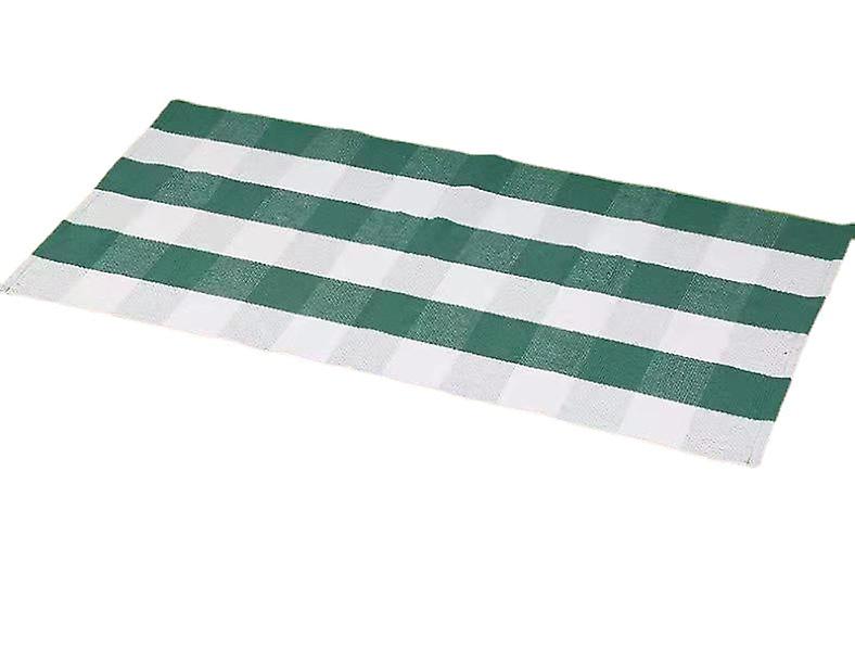 Bath Mat Non Slip Absorbent Shower Bathroom Rug Carpet Plaid Cotton Linen
