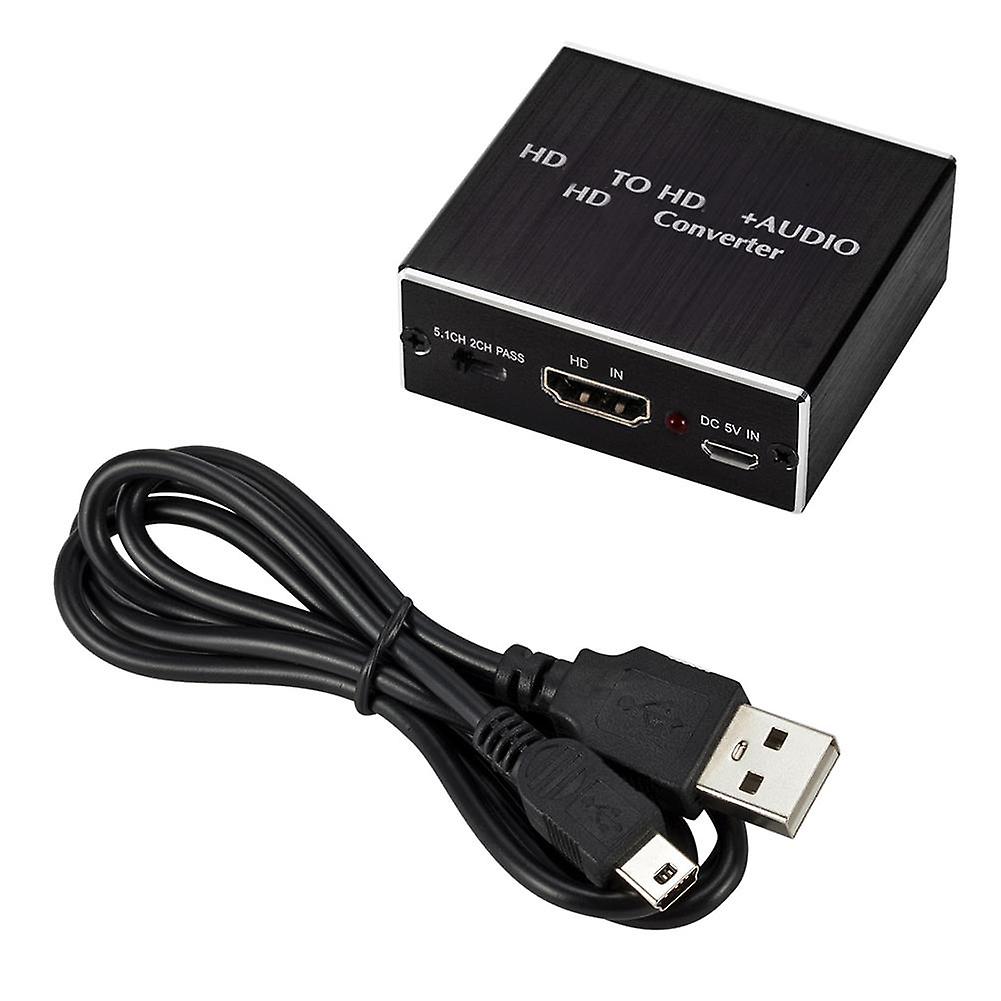 HDMI Audio Extractor Splitter 4K 30Hz SPDIF 3.5mm Output Easy Installation For Home Theater