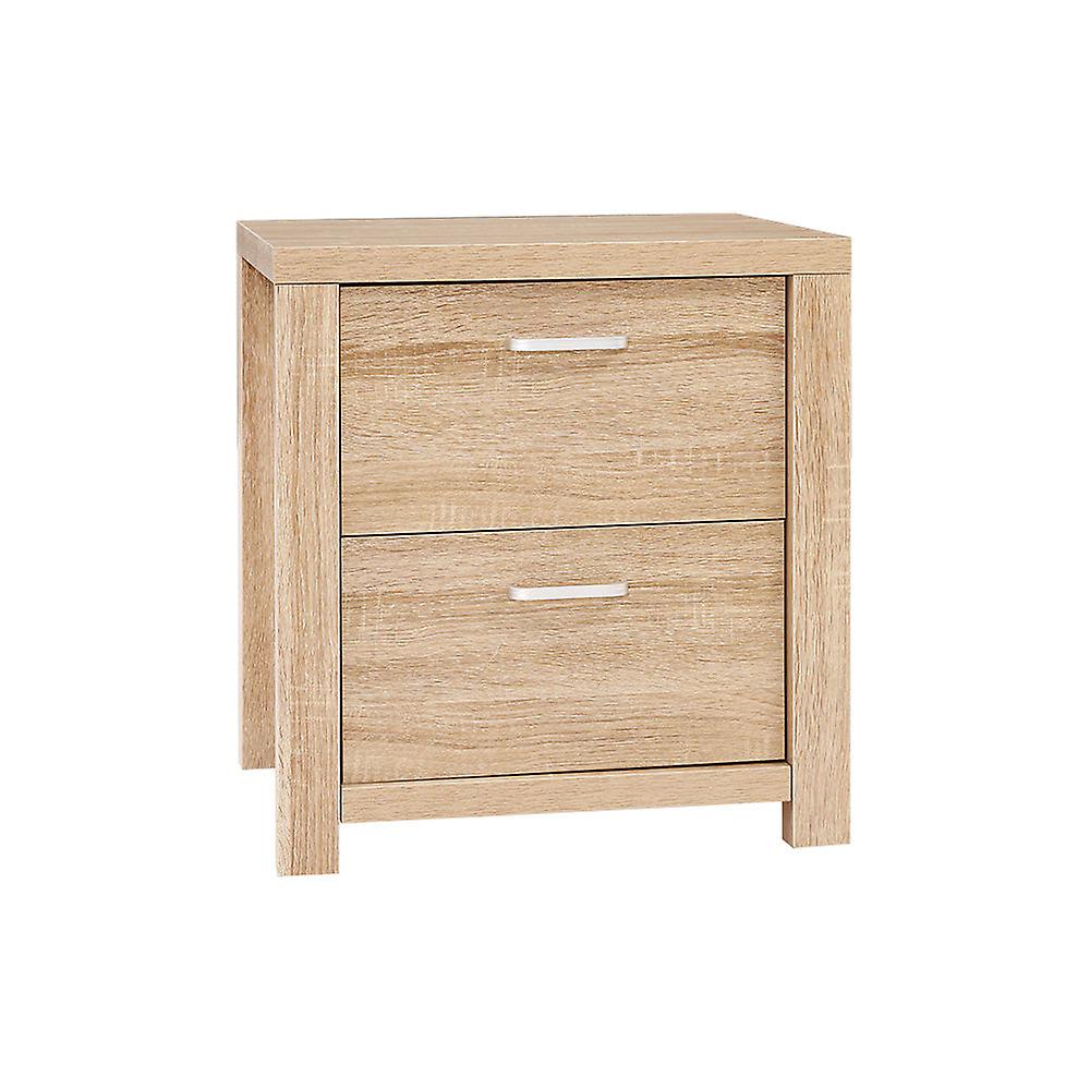 Artiss Bedside Table Lamp Side Tables Drawers Nightstand Unit Beige Wood Bedside Tables