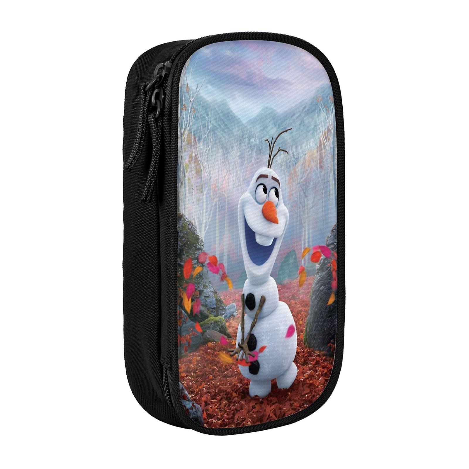 Frozen Pencil Pouch Case Makeup Bag Large Capacity Zipper Cosmetic Bag Double Layer Storage Cartoon Pen Bag Pouch for Kids Adult