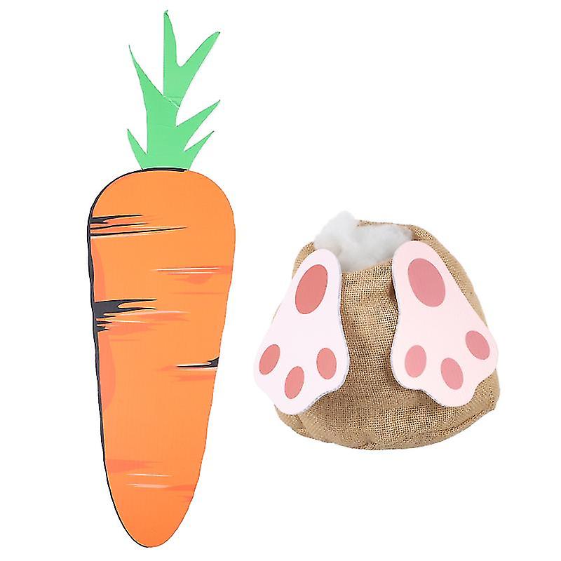 1set Easter Bunny Carrot Sign Decor