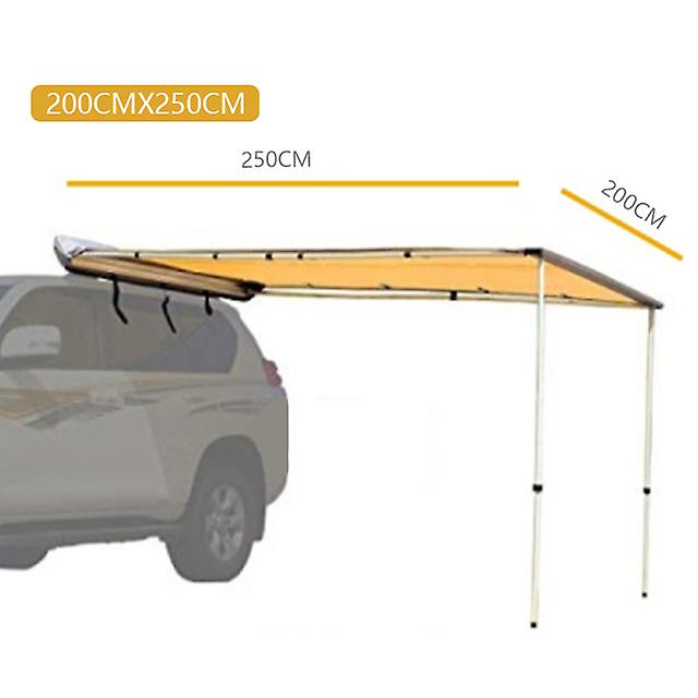 Sunnday Vinyl Material Car Side Tent With Led Light Opaque Awning Portable Camping Canopy Blocking Rain Self-driving