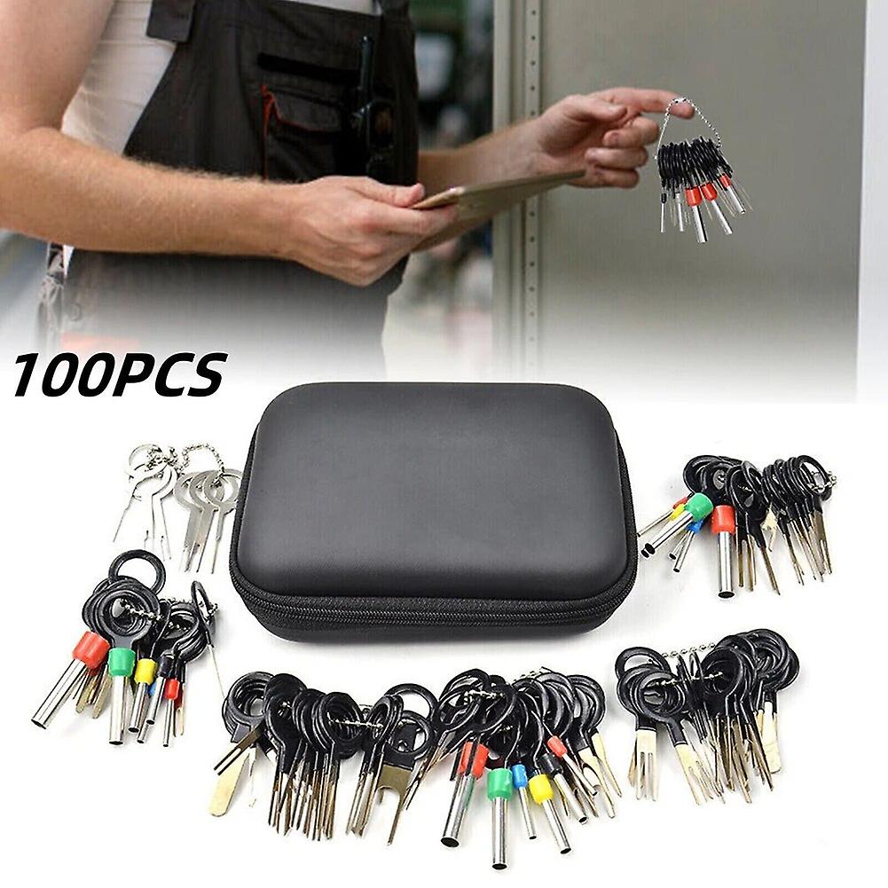 100pcs Car Terminal Removal Kit Wire Pin Extractor Set Car Stylus Wiring Crimp Connector Puller Automotiveterminals Remove Tool