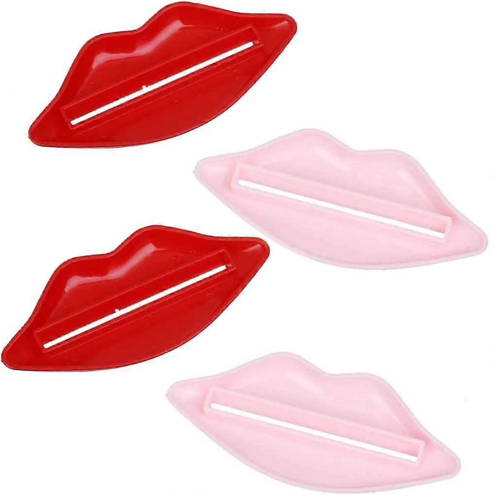 4pcs Bathroom Squeeze Tubes,Toothpaste Tube,Squeeze Dispenser,Toothpaste Clip,Lipstick.9.5*4.5cm