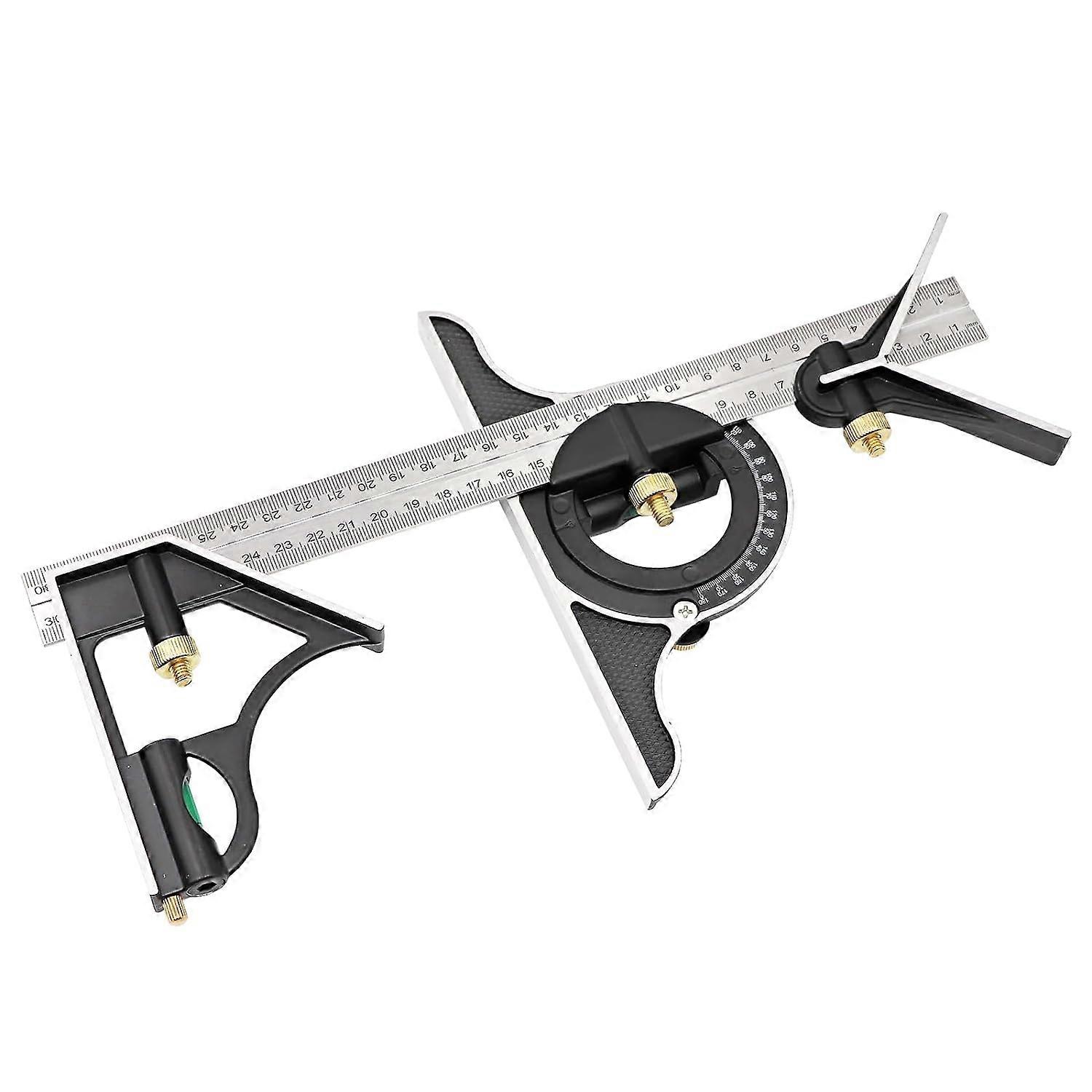 Combination 300mm Multifunction Adjustable Square Heavy Duty Square Measuring Tools Kits Precision Protractor Angle Finder Ruler Carpentry Squares