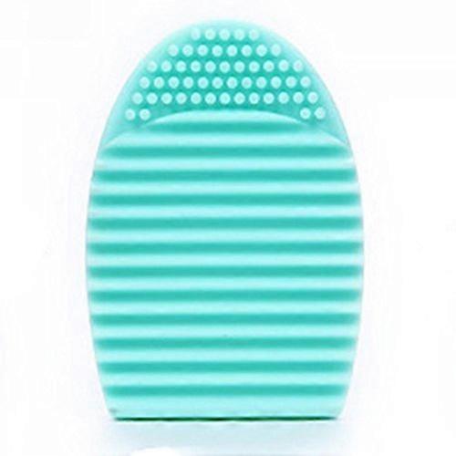 Silicone Makeup Brush Cleaner Egg Wash Tool (Lake Blue)
