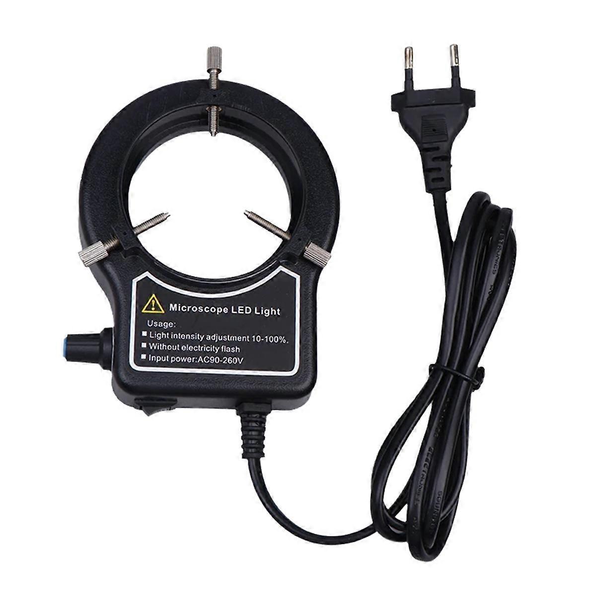 Lampe d’éclairage annulaire de microscope pour microscope Lumière circulaire Caméra de microscope industriel EU-Plug