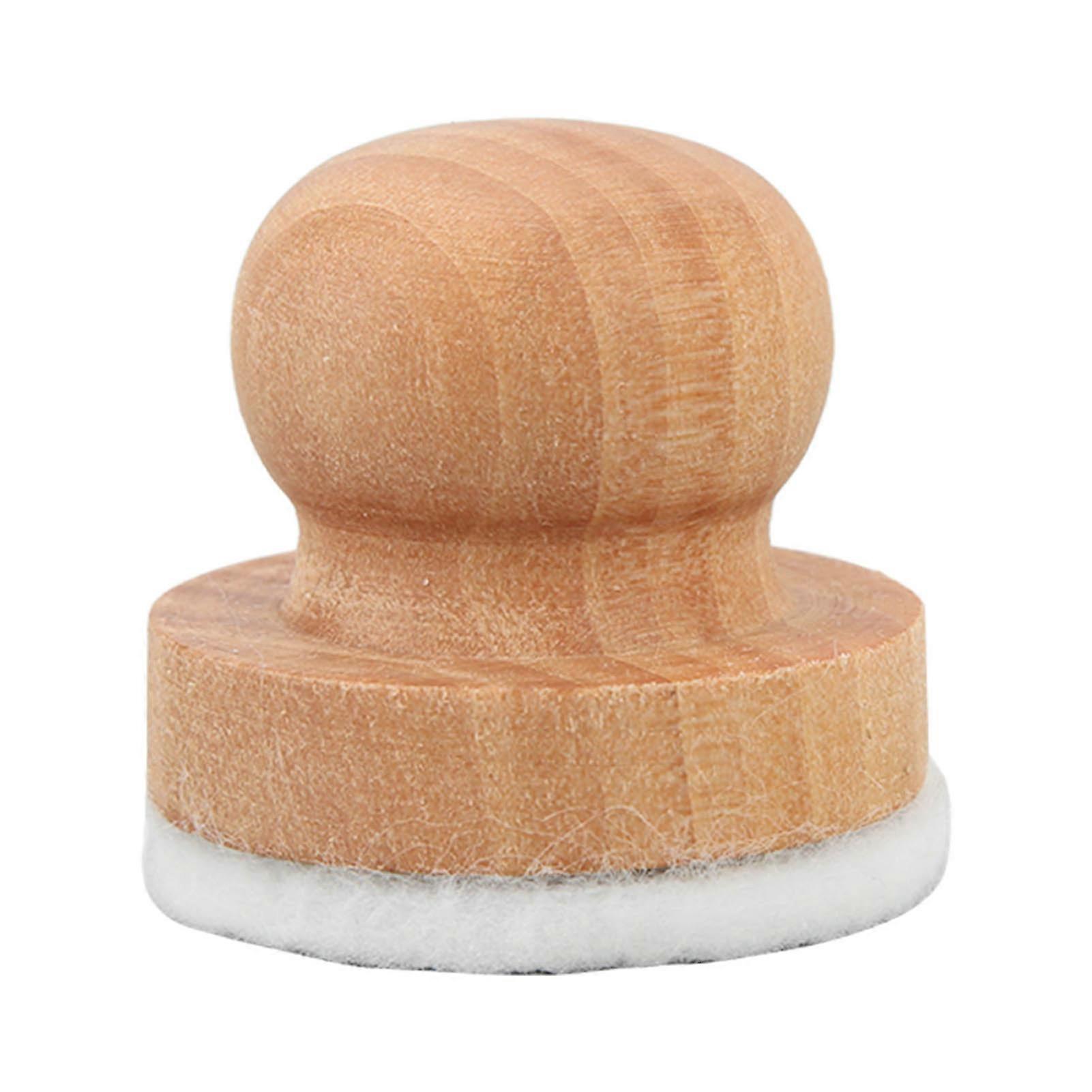 Fingerboard Cleaner Ergonomic Solid Wood Handle Felt Head Fretboard Brush For String Instruments