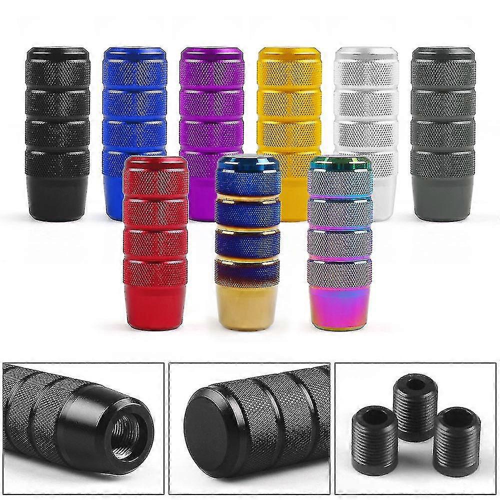 95mm Universal non-alunecare schimbare de viteze buton manual de transmisie din aluminiu Knurled Shifter Lever Buton