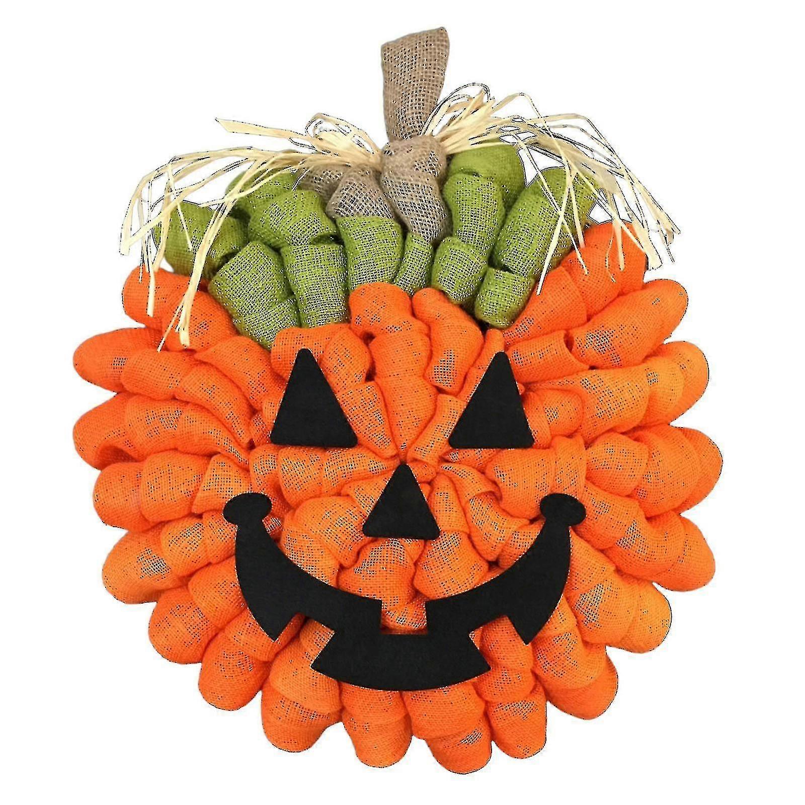 ガーランドデコレーション ハロウィン 黄麻布 11.8インチ 吊り下げオーナメント ペンダント リース