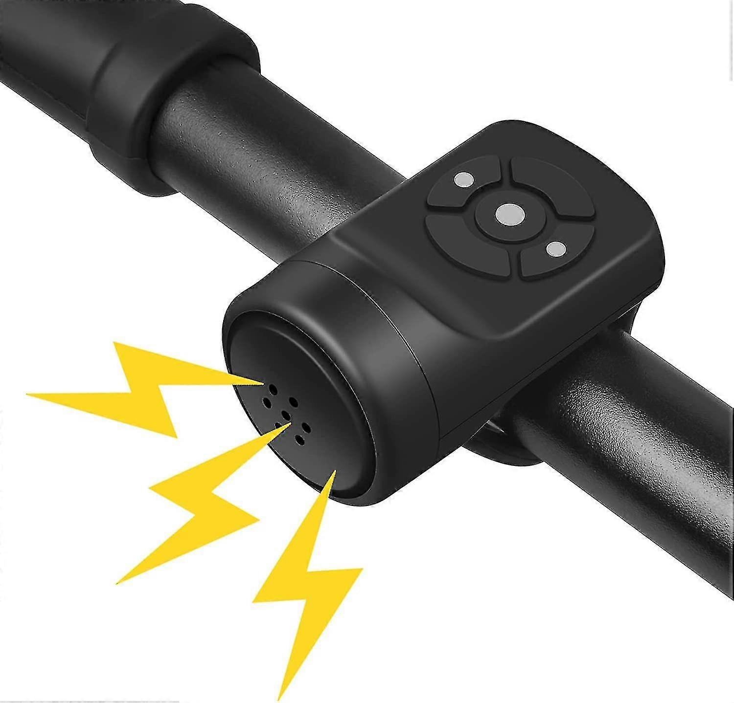 לצופר אופניים חשמליים, אזעקת צופר אופניים 120dB, פעמון אופניים חשמליים עמיד למים IPX4 עם אזעקה, 4 מצבי צלצול