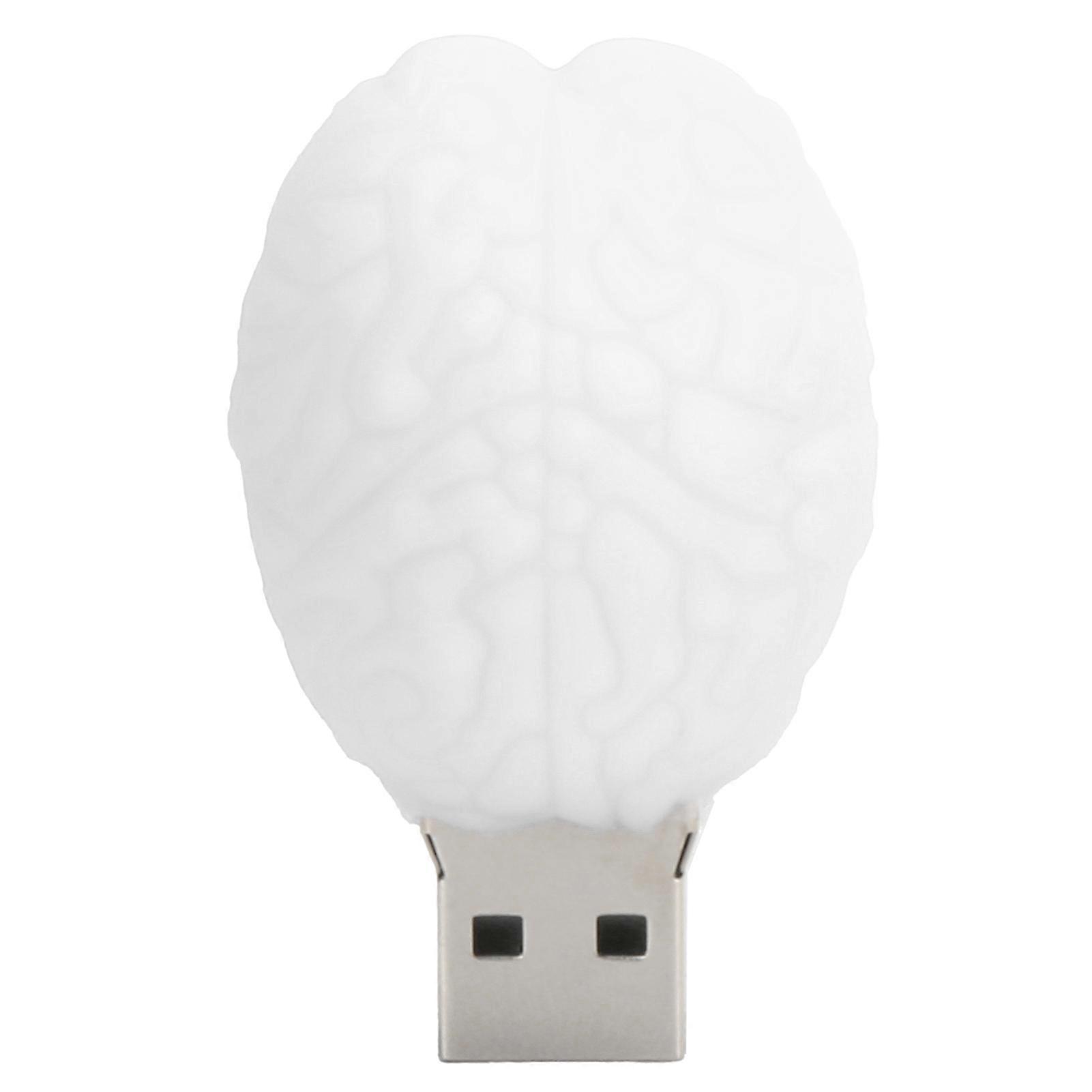 Memory Stick 2.0 USB Flash Drive Pendrive Portable Data Storage Cartoon Brain Doll White32GB