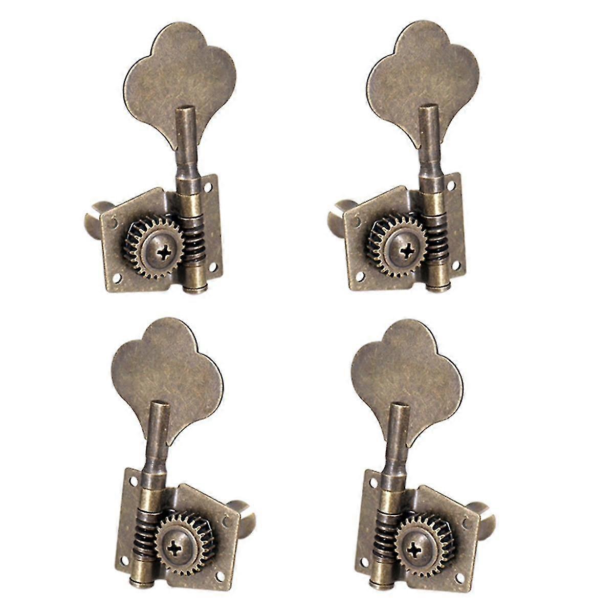Guitar Vintage Open Tuning Key Pegs Machine Heads Tuners 2l2r For 4 Strings Bass