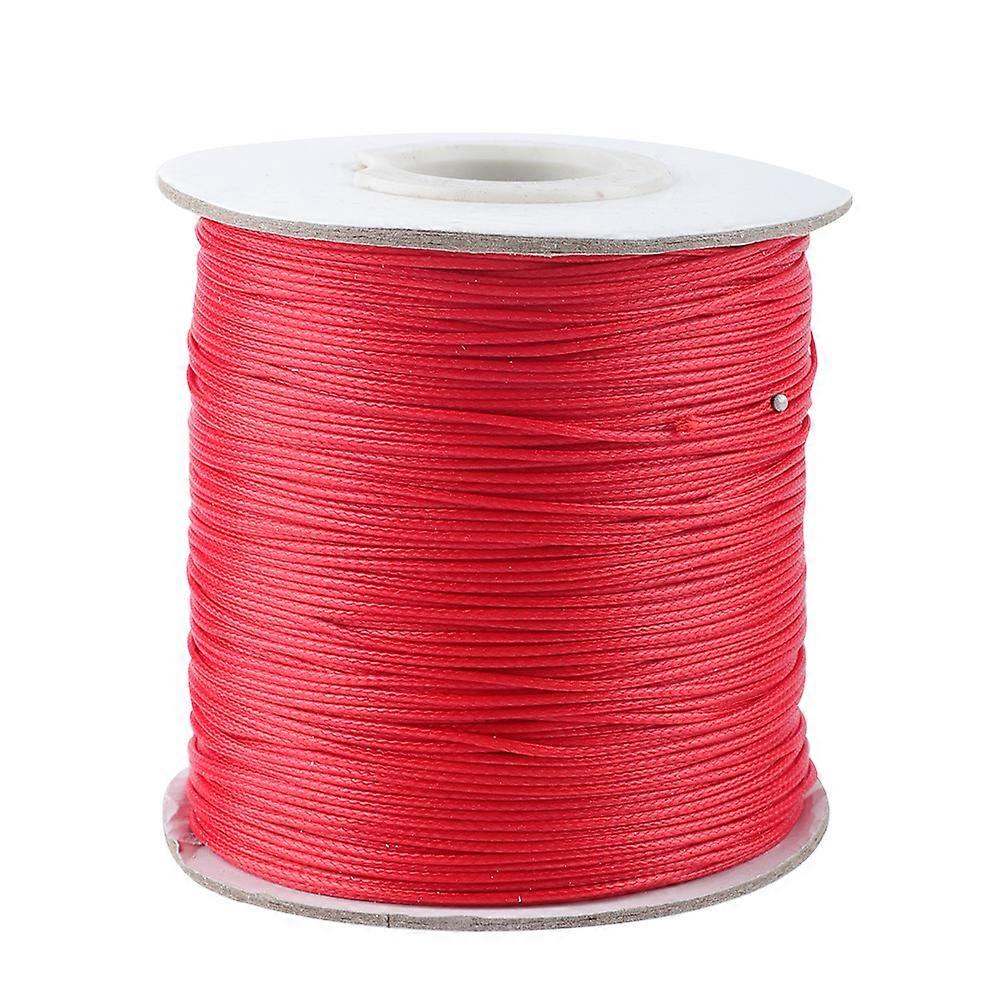 Multiple Uses Braided Cord Rattail Satin Cord Braided String Thread(Red 0.5mm)