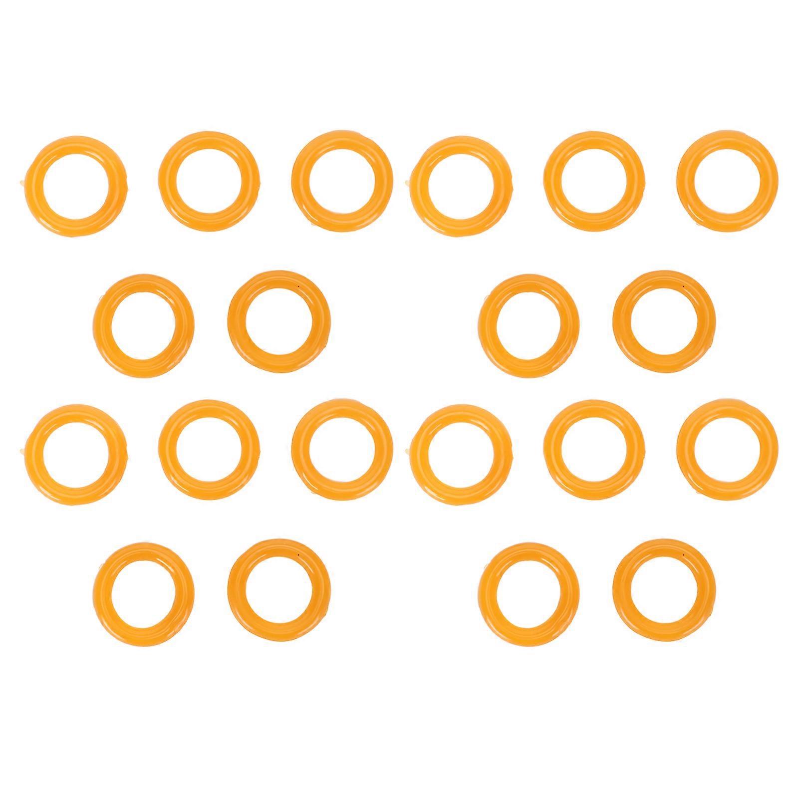 20pcs Bobbin Winder Rubber Tire Ring Flexible Elastic Portable Bobbin Winder Ring for Replacement Yellow
