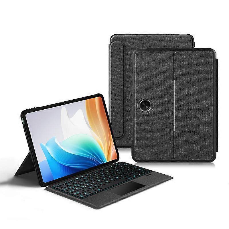 For Oppo Pad Air 2 Case Leather Tablet Case with Backlight Detachable Bluetooth Keyboard