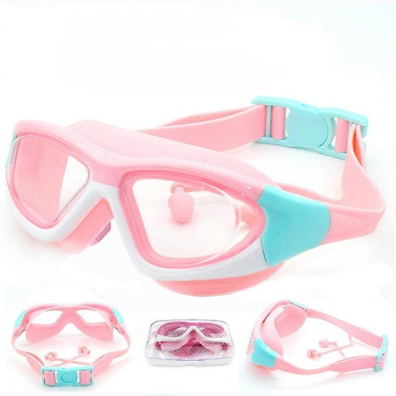 Children's Swim Goggles Hd Anti-fog Large Frame Goggles For 3-14 Years Old