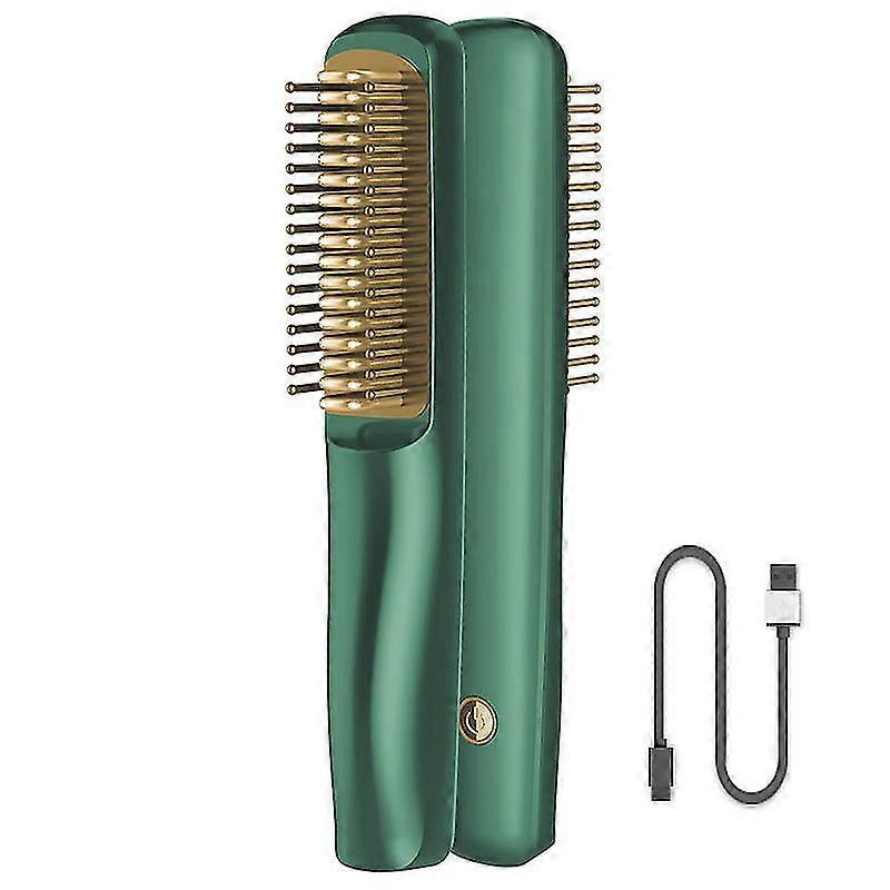ionic hair straightener brush, usb rechargeable comb