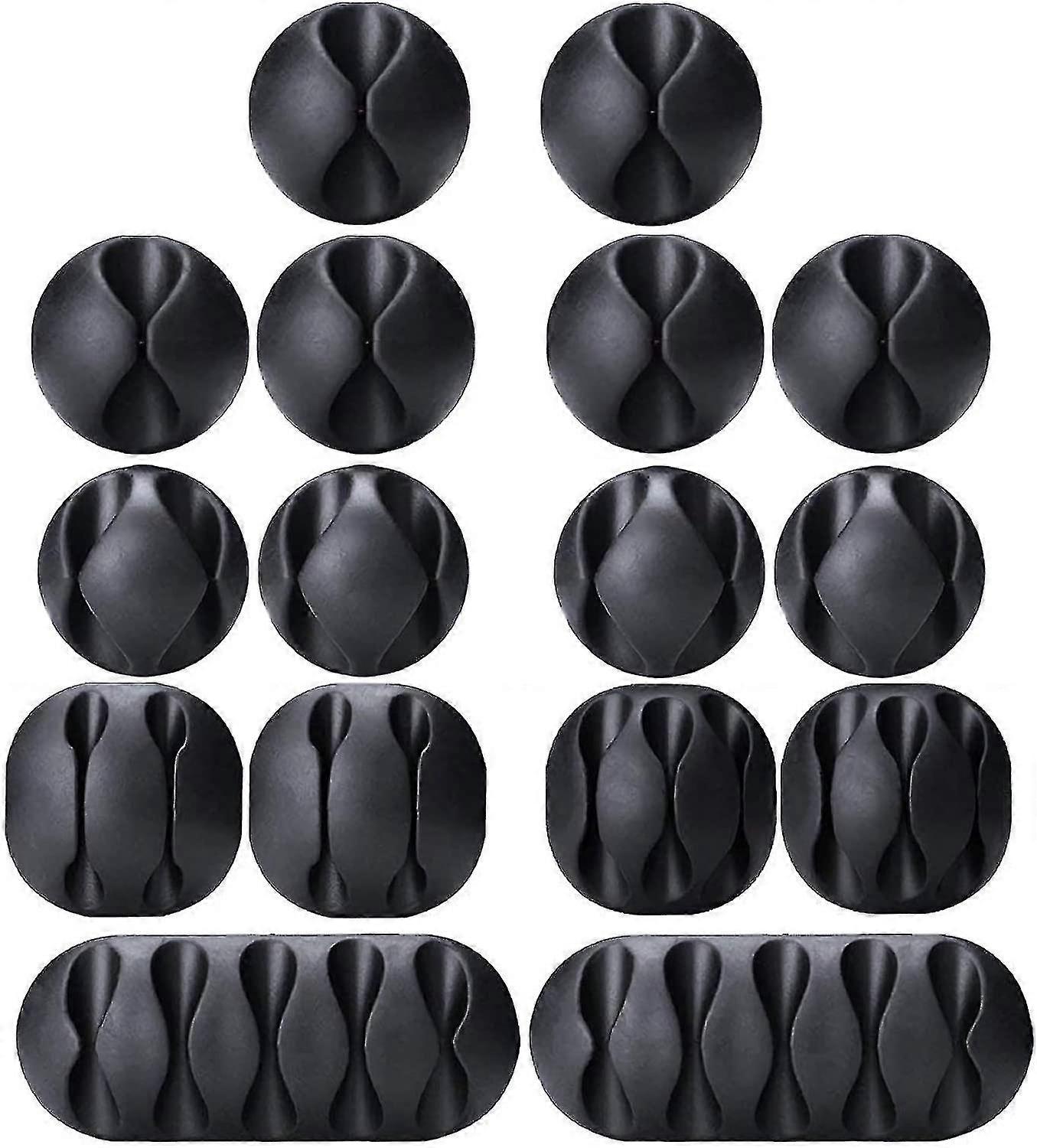 Cable Clips,16 Pack Black Adhesive Cord Holders