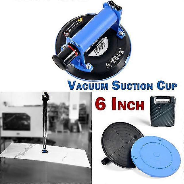 6 Inch vacuum suction cup without pressure gauge heavy duty lifter for granite tile glass manual lifting handling tool blue