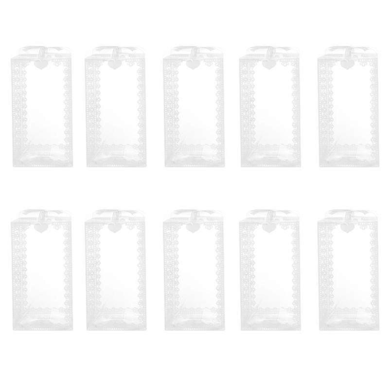 10pcs pvc transparent boxes wedding candy packaging boxes transparent pvc boxes