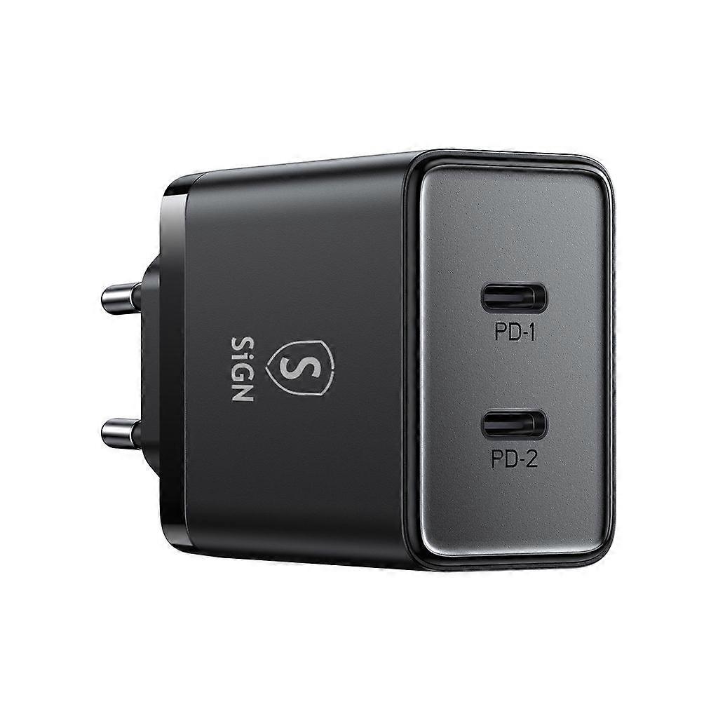Chargeur double USB-C 40W - Noir