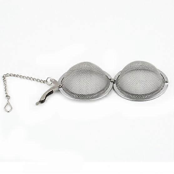 Stainless Steel Infuser Strainer Mesh Tea Spoon Locking Spice Egg Shaped Ball