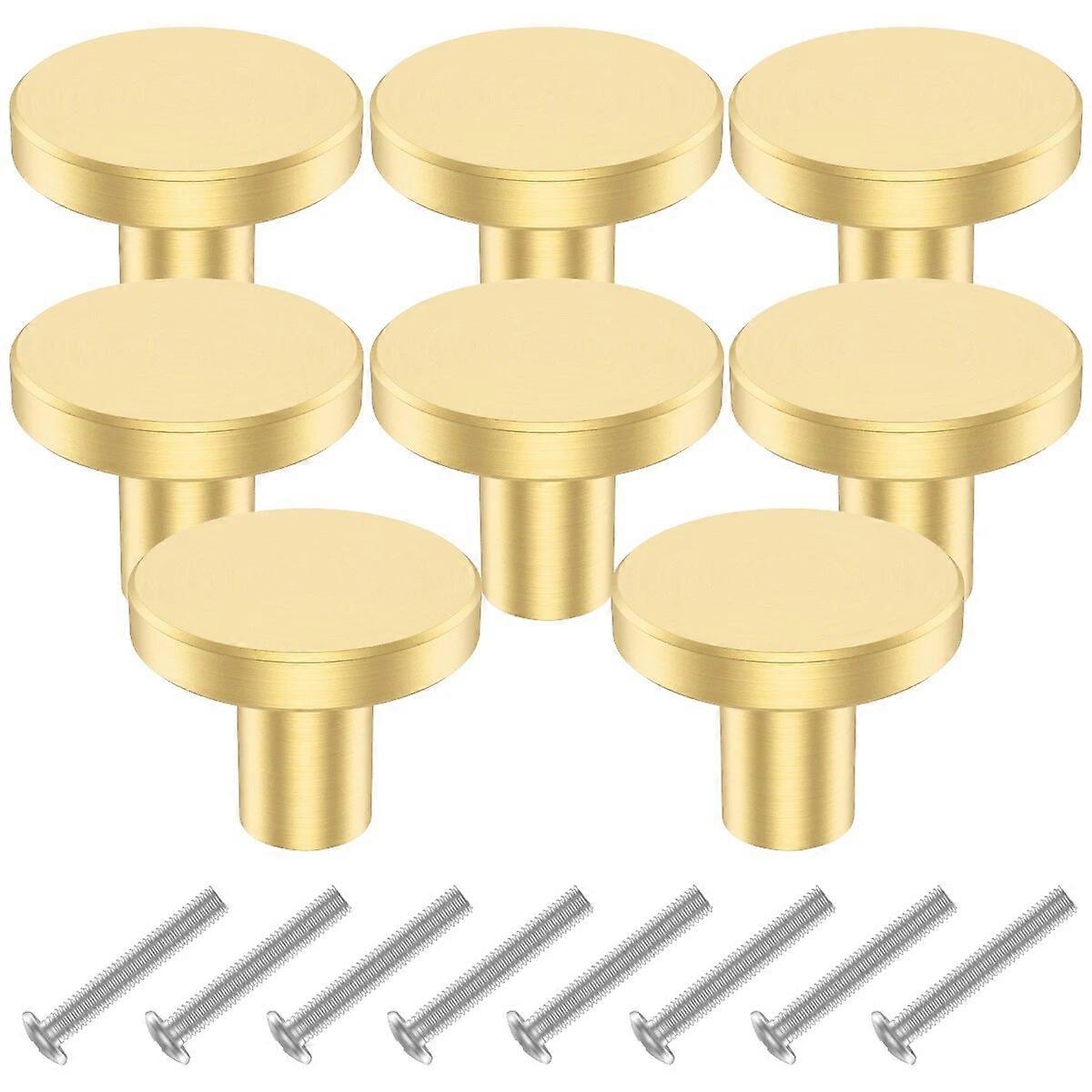 4/8pcs Antique Drawer Closet Knobs Solid Brass Round Shape Pull Handle Home Cupboard Decor Dresser Knob Single Hole Center