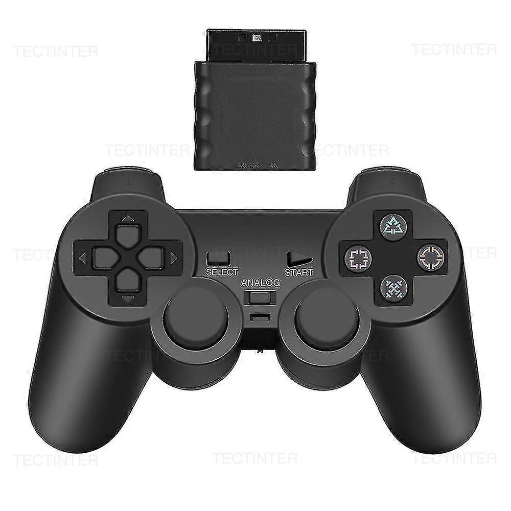Wireless Controller For Sony Playstation 2 Gamepad Dual Vibration Shock For Ps2/ps1 Joypad Joystick Controle Usb Pc Game Console  Black