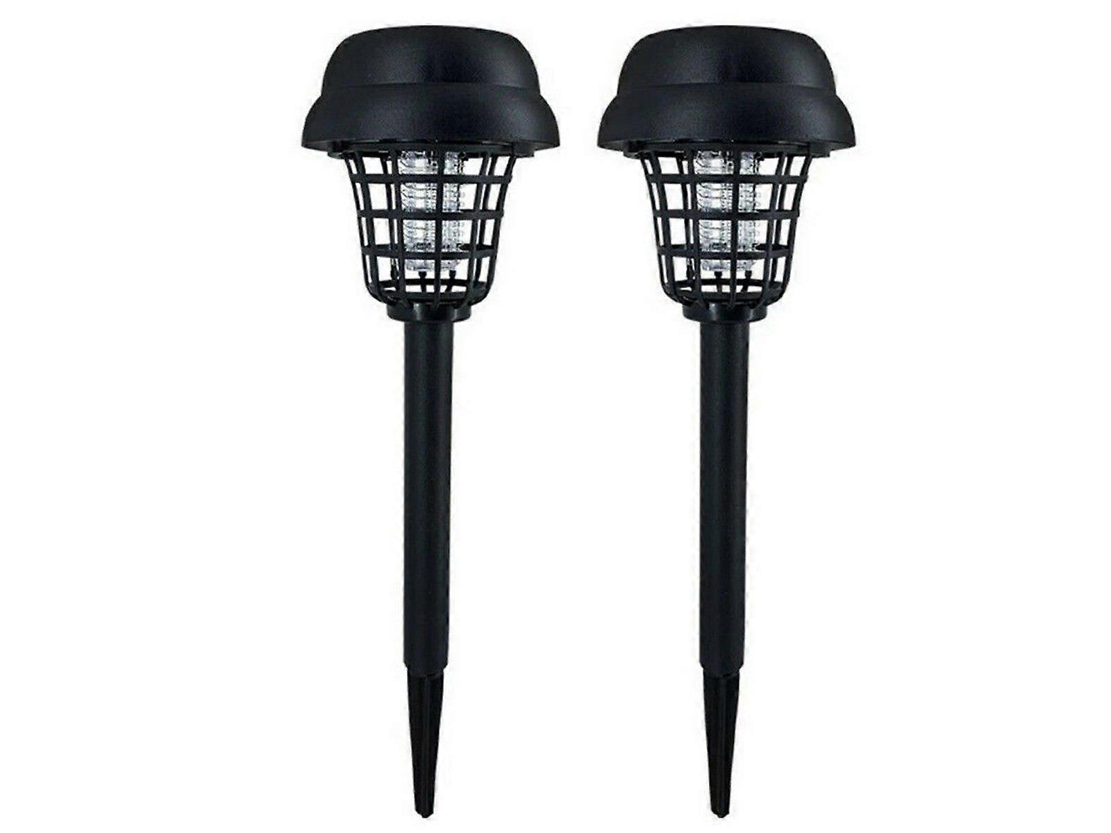 2PCS Solar LED Light and UV Mosquito Killer Lamp Mosquito Repeller Zapper Lamp