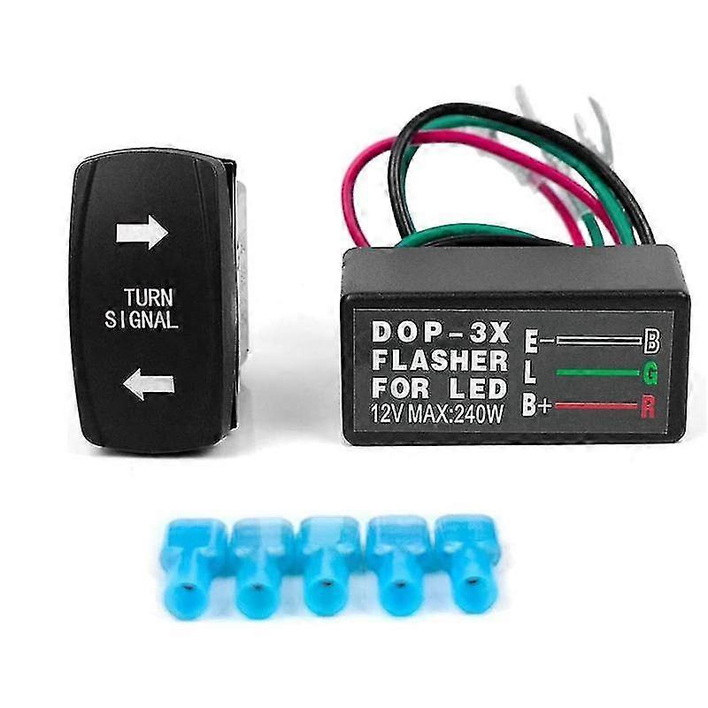12v Universal 3-wire Flash Controller W/turn Signal Switch Led Light Flasher Blinker Relay For Boat