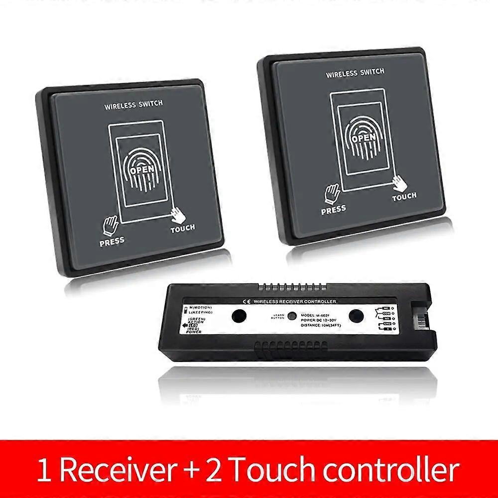 Touch Auto Remotely Control Door Switch Exit Button for Access Control System 2.4G Wireless Door Release Switch With Receiver