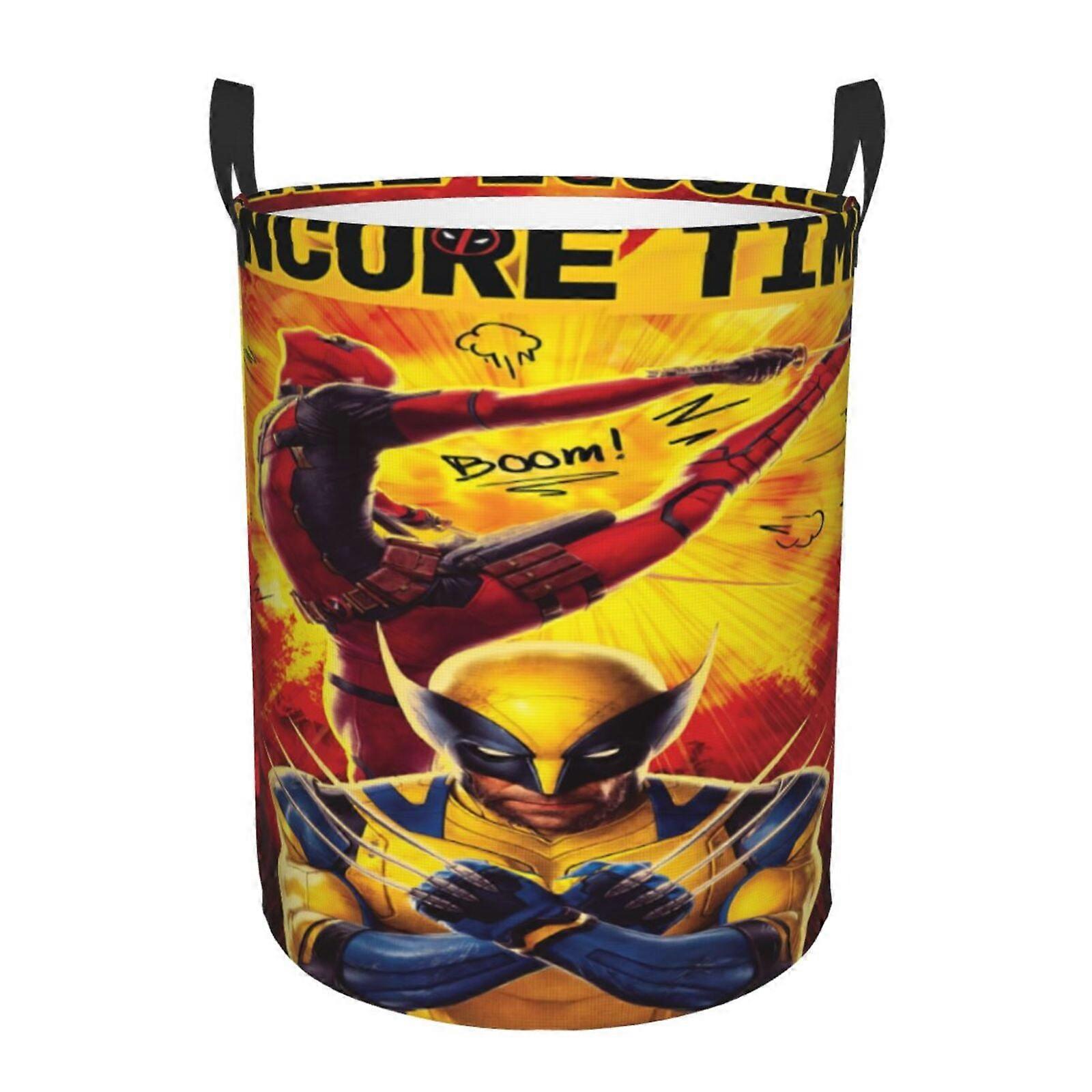 Deadpool &amp; Wolverine Laundry Basket, Collapsible Laundry Hamper, Dirty Clothes Hamper,Waterproof Clothes Hamper,Fold-SYS26752