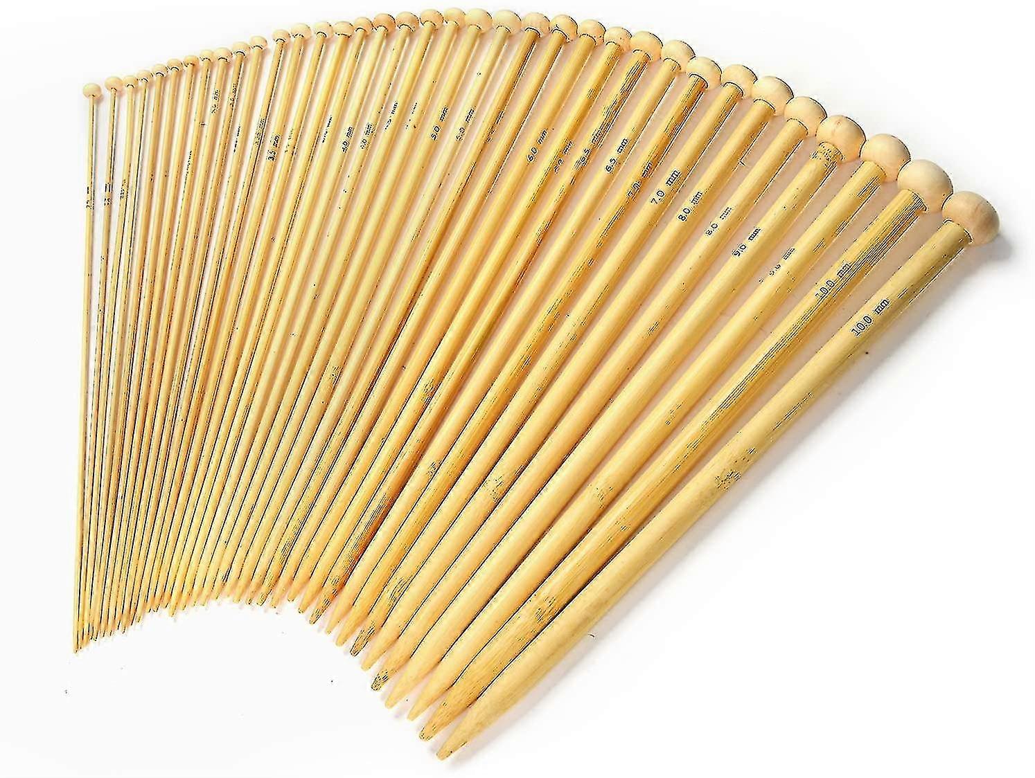 Örgü İğneleri Bambu Set 18 Boyut zy