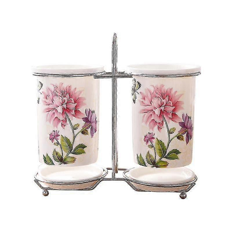 ceramic Chopsticks Storage Rack Chopsticks Barrel Tableware Draining Rack Organizer Storage Box