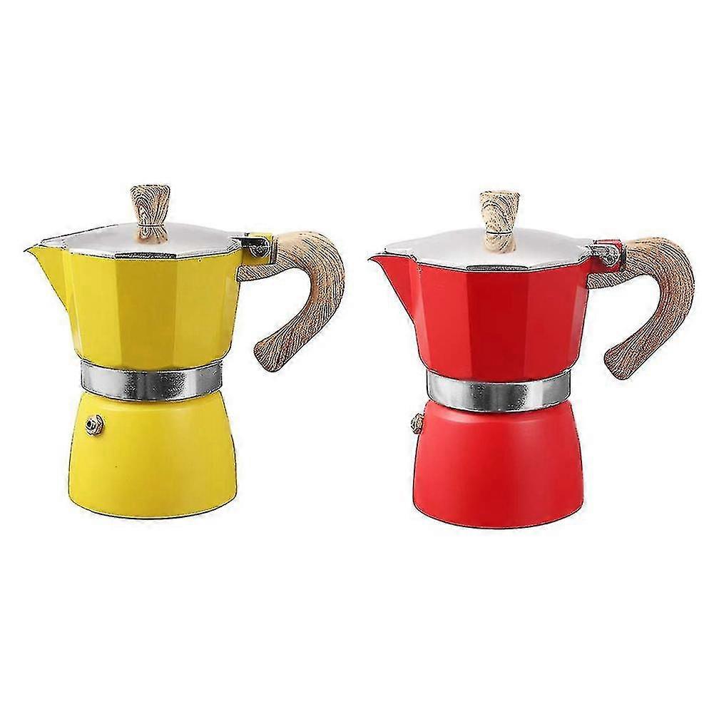 Aluminum Espresso Machine Filter Pot 3 Cups (red)