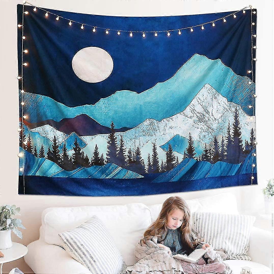 Forest Tree Moon Tapestry Wall Hanging