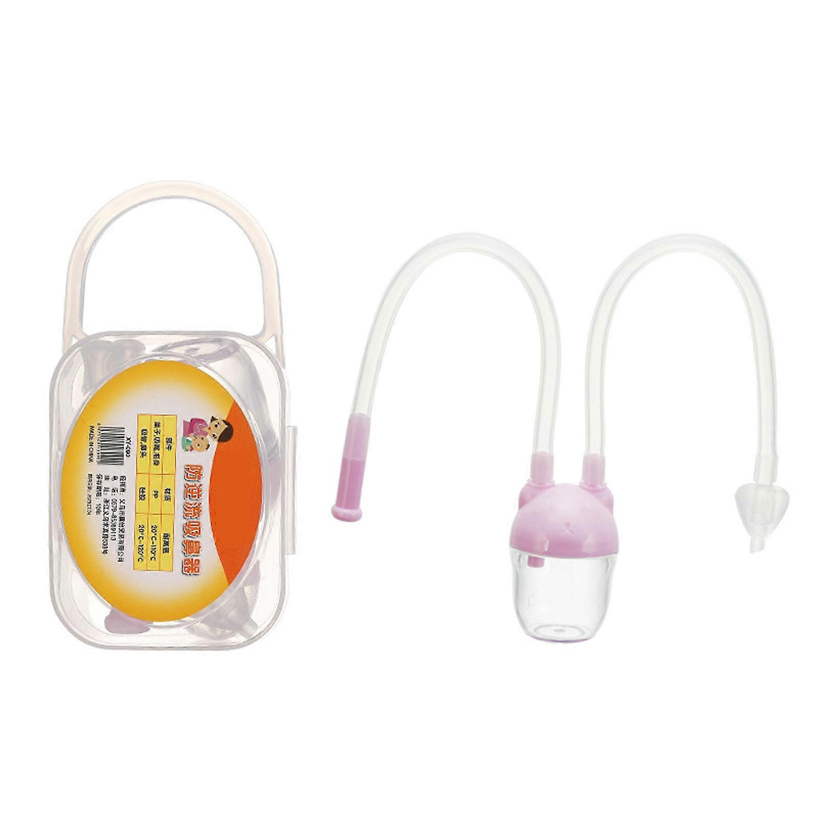 Infant Nasal Aspirator Excellent Cleaning Adjustable Suction Power Portable Safe Reliable Infant Booger Remover for Toddlers Pink