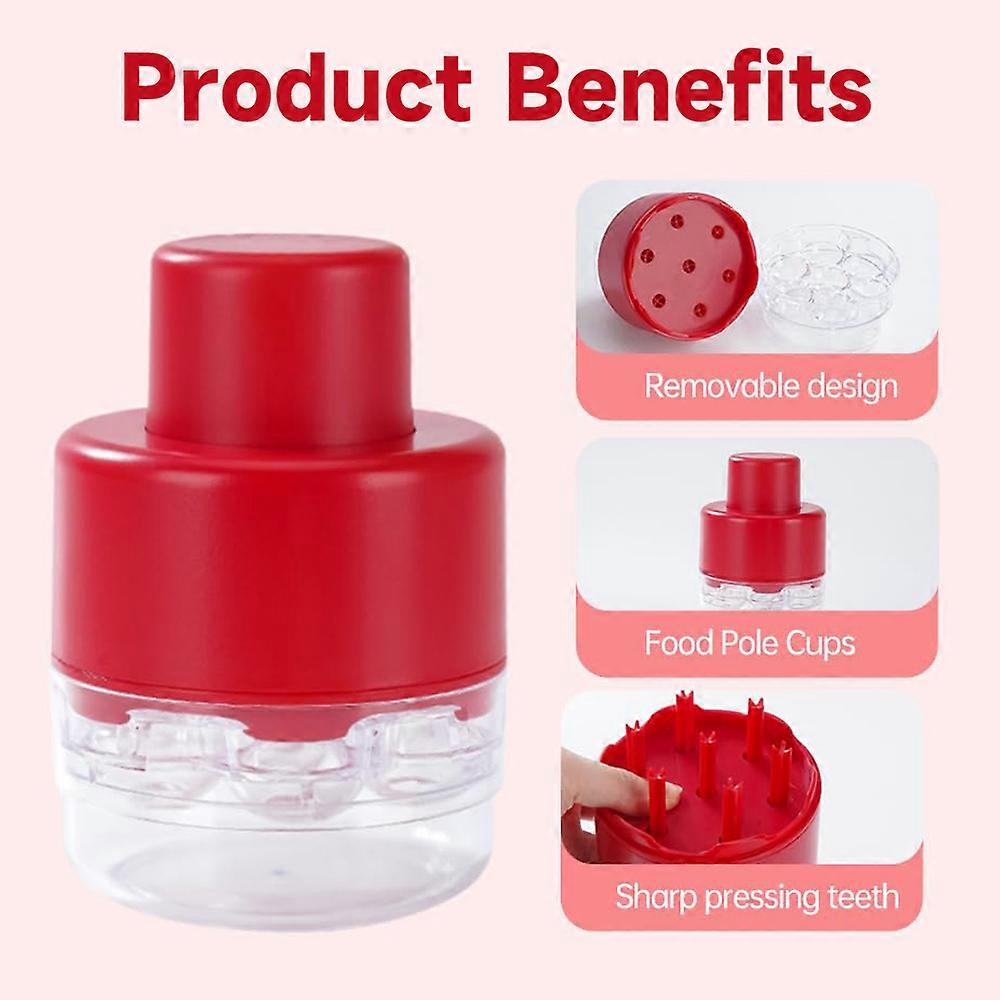 Portable 7 Holes Cherry Stoner Pitter Quick Release, Multiple Cherry Core Pit Remover Cherries Corer Pitter Tool for Kitchen