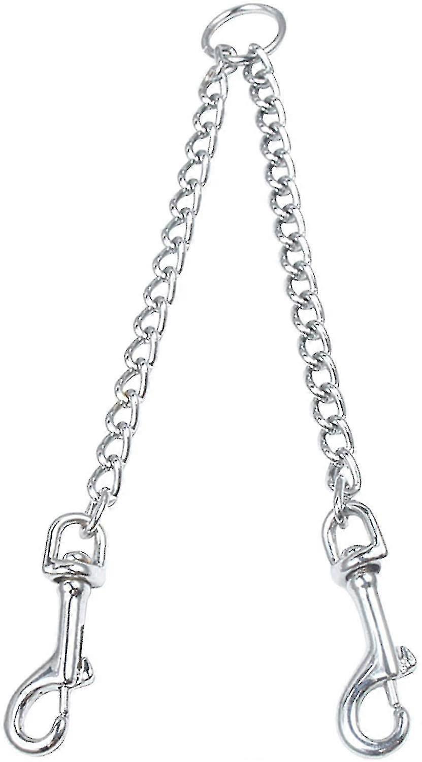 Double Dog Leash, Metal Dual Dog Leash Coupler, Chew Proof 360 Swivel Twining