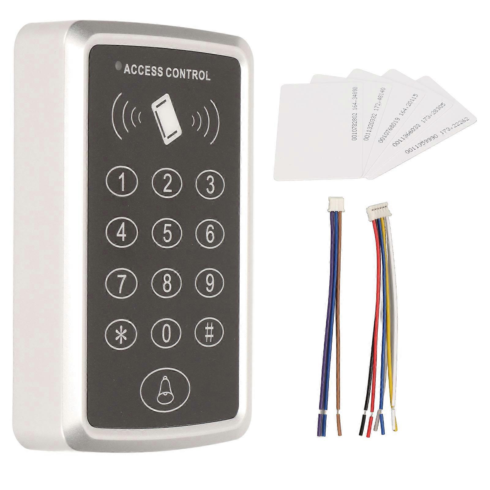 Access Control Keypad Stand Alone Door Security Entry Password Keypad with 5 ID Cards for Apartment Hotel 125KHz 12V