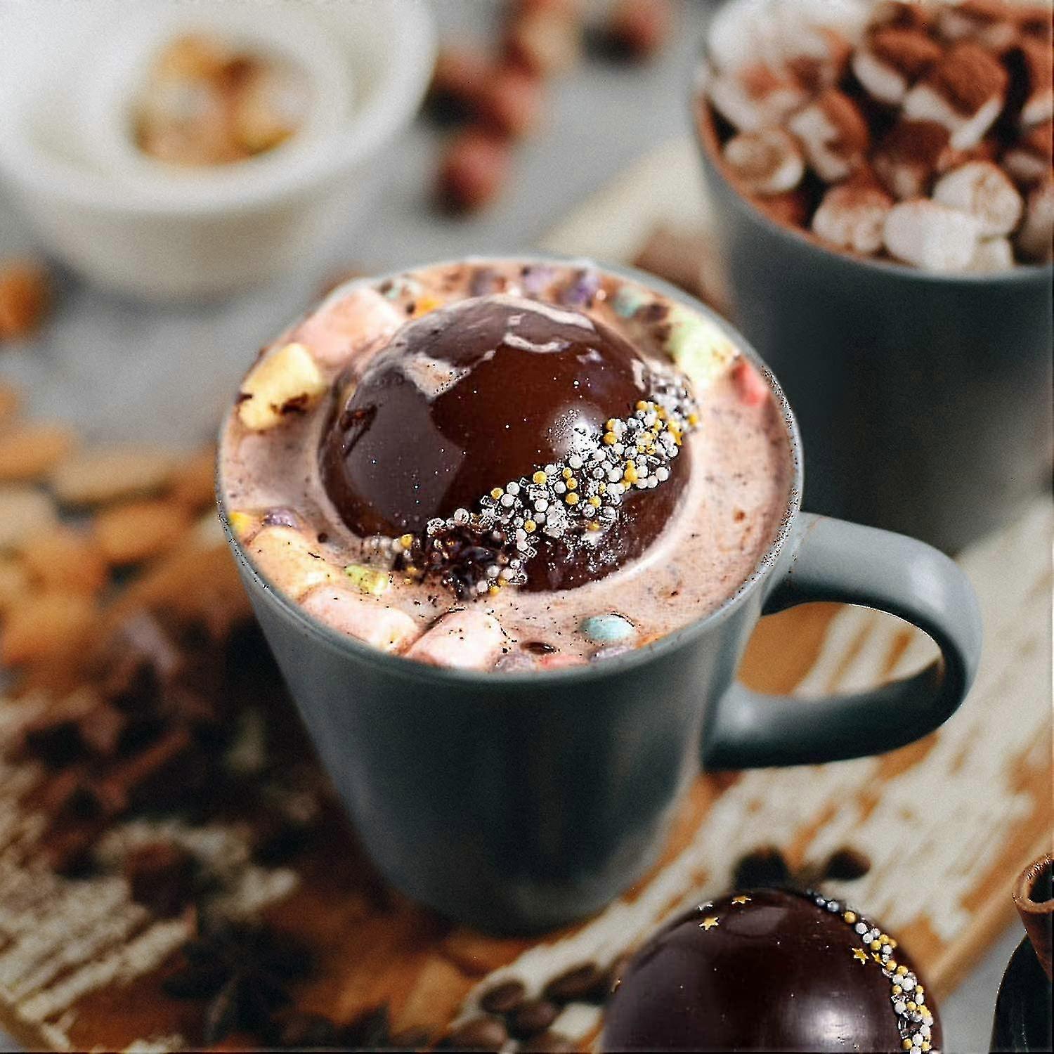 2pcs Silicone Molds For Chocolate Bombs, Large Silicone Sphere Mold