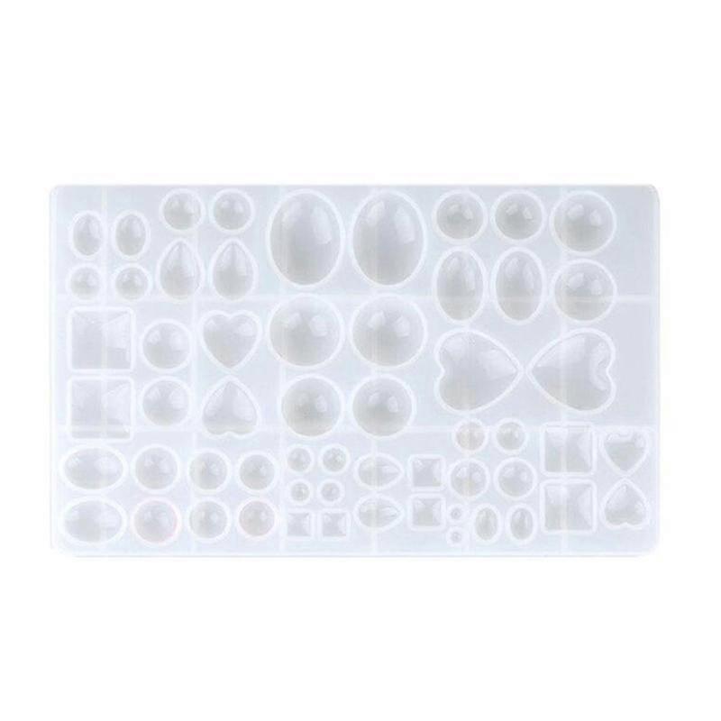Silicone Resin Mold Oval Teardrop Square Heart Round Shapes for Polymer Clay Crafting Resin Epoxy P