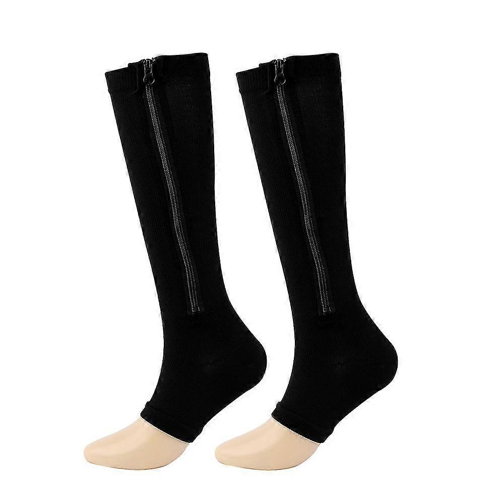 Zipper Compression Socks Toeless Compression Stocking For Adults Men Women