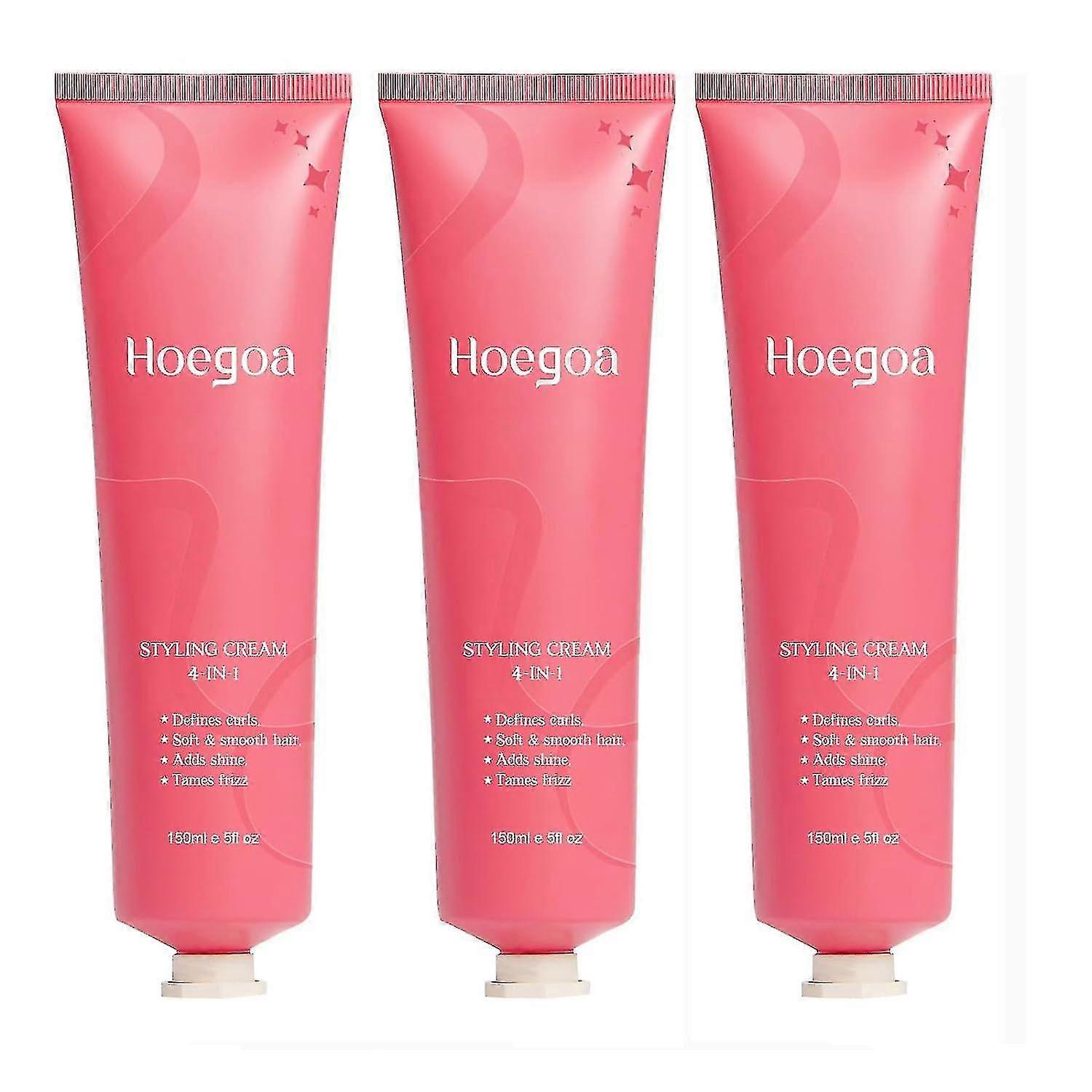 Styling Cream, 4-in-1 Styling Cream For Flyaway, Add Smoothing Cream, Non-greasy Fly Away Tamer For Slick Back