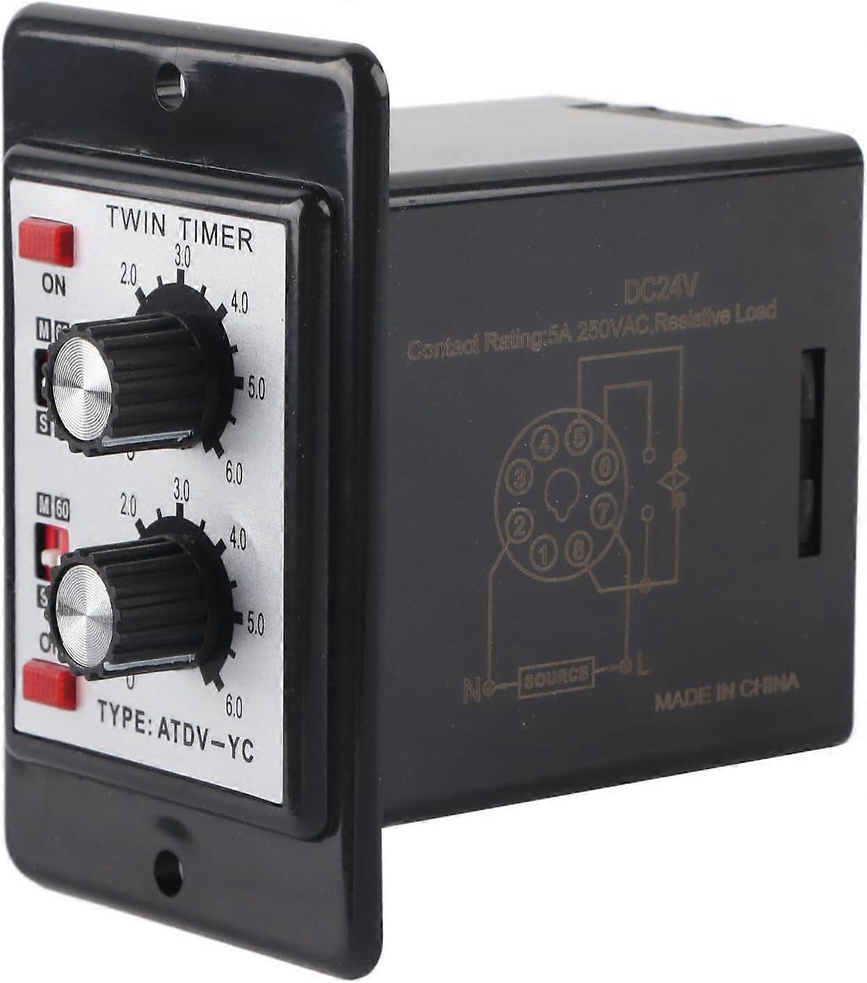 XHX On Off Timer Relay Double Timer Relay Control ADTV-YC 6S-60M(DC 24V ...