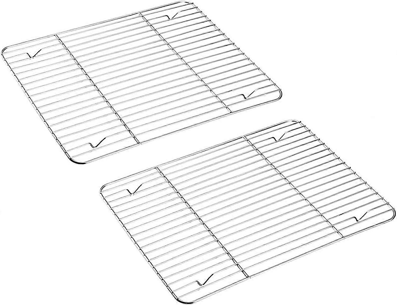 Set of 2, Cooling Grid, Stainless Steel Cake Grid for Roasting, Baking, Grilling, Cooling, Cooling,Healthy and Durable, Rust-Free and Dishwasher-Safe