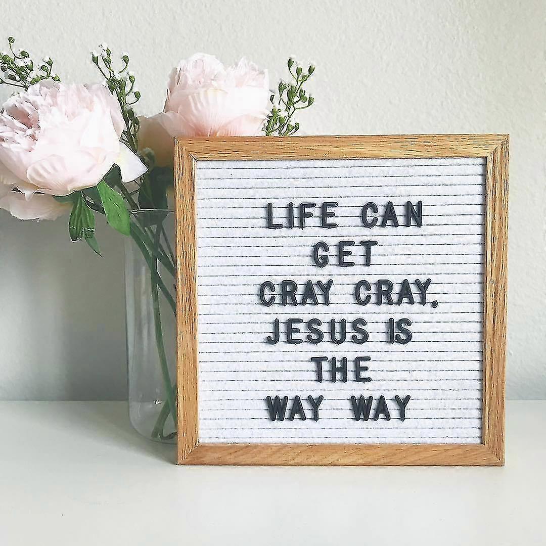 Message Board Wall Mounted Changeable Felt Letter Message Board With Stand Letters 10" X 10"